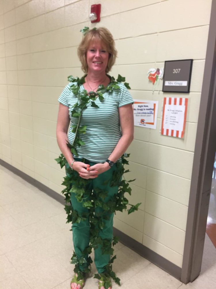 Mrs. Gragg on Camo Day