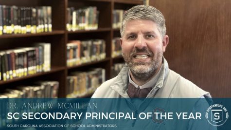 Chapman Principal Andrew McMillan was recently named the South Carolina Secondary Principal of the Year.