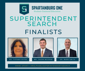 The three candidates for Spartanburg District One superintendent.
